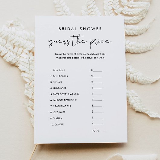 Invitation STELLA Guess le bon prix jeu de Fête des mariées