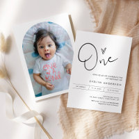 STELLA Minimaliste Moderne 1er Anniversaire Invita