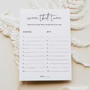 Invitation STELLA Nom That Tune Fête des mariées Jeu