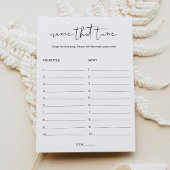 Invitation STELLA Nom That Tune Fête des mariées Jeu