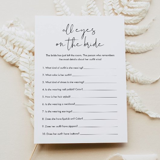 Invitation STELLA Tous Les Yeux Sur Le Jeu De Fête des mariée