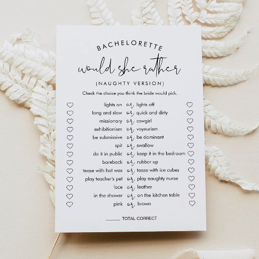 Invitation STELLA Voudrait Elle Plutôt Naughty Bachelorette J