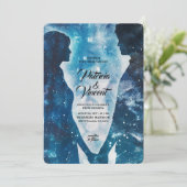 Invitation Stellar Love Couple Mariage (Debout devant)