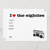 Invitation stéréo des années 80 (Devant / Derrière)