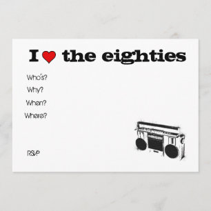 Invitation stéréo des années 80