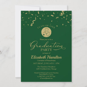 Invitation Stethoscope École de soins infirmiers Grad Party G