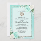 Invitation Stethoscope Médicale Nuring Grad Party Photo Turqu (Devant)