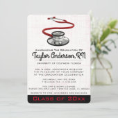 Invitation Stethoscope tendance Ecole Médicale Graduation (Debout devant)