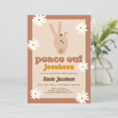 Invitation STEVIE Retro les années 70 Daisy Peace Out Bachelo (Debout devant)