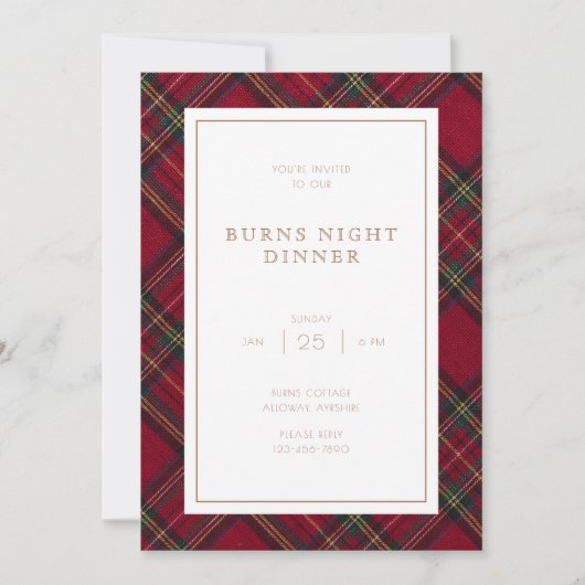 Invitation Stewart Tartan (Devant)