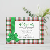 Invitation Stewart Tartan Plaid Custom Christmas Party (Debout devant)