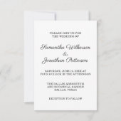 Invitation Stick Figure People Mariée et Mariage Groom (Dos)