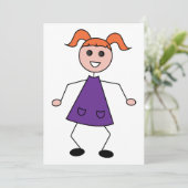 Invitation Stick Girl (Debout devant)