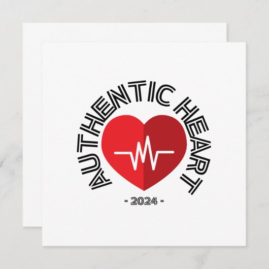 Invitation Sticker Authentic Heart 2024 (Devant / Derrière)