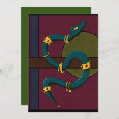 Invitation Sticker Carré Snake (Devant / Derrière)