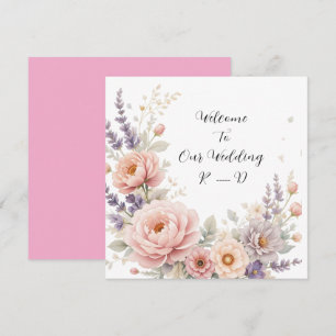 Invitation Sticker élégant Mariage Floral avec personnalisati