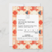 Invitation Sticker Modèle Étiquette de cuisine de chalet (Devant)