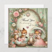 Invitation Stickers Merci baby shower (Devant / Derrière)