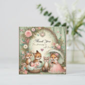 Invitation Stickers Merci baby shower (Debout devant)