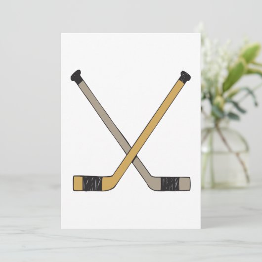 Invitation Sticks de hockey (Debout devant)