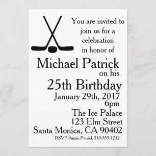 Invitation Sticks De Hockey Et Fête Du Canard