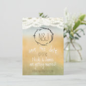 Invitation Sticks Rustiques Luminants à couronne et à cordes (Debout devant)