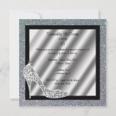 Invitation Stiletto et Streamers de la Glittery 45e anniversa (Dos)
