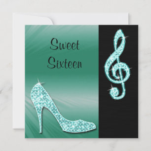 Invitation Stiletto turquoise & Cleft Sweet Treble 16