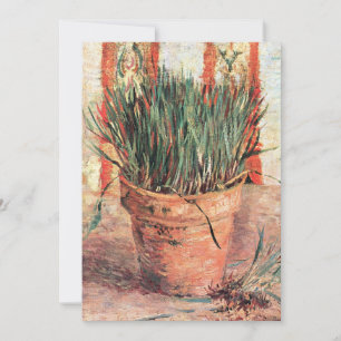 Invitation Still Life Flowerpot w Chives par Vincent van Gogh