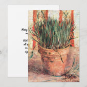 Invitation Still Life Flowerpot w Chives par Vincent van Gogh (Devant / Derrière)