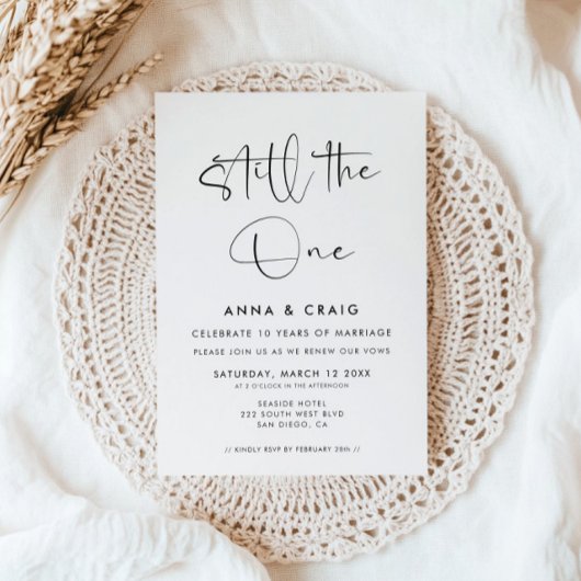 Invitation Still the One Wedding Vow Renewal