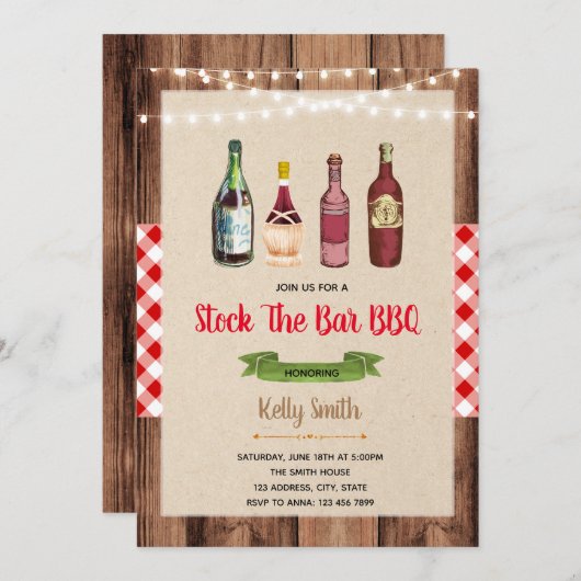 Invitation stock bar bbq (Devant / Derrière)