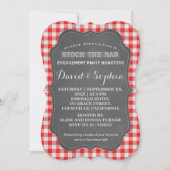 Invitation Stock Bar Chalkboard En vichy Douche Couples (Devant)