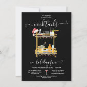 Invitation Stock Bar Cocktail bar panier Noël fête (Devant)