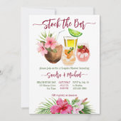 Invitation Stock bar tropical couples d'été douche (Devant)