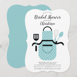Invitation Stock bleu de la cuisine nuptiale douche Invitatio