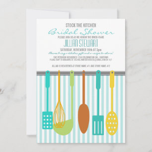 Invitation Stock branché de la cuisine nuptiale de douche Inv