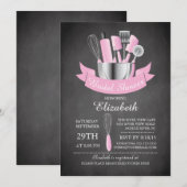 Invitation Stock Chalkboard moderne La Fête des mariées de cu (Devant / Derrière)