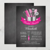 Invitation Stock Chalkboard moderne La Fête des mariées de cu (Devant / Derrière)