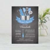 Invitation Stock Chalkboard moderne La Fête des mariées de cu (Debout devant)