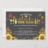 Invitation Stock de chute le tournesol de partie de (Devant)