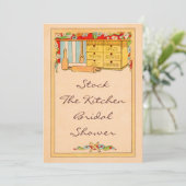 Invitation Stock de cru la Fête de la mariée de boîte à épice (Debout devant)