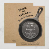 Invitation Stock de fer de fonte la Fête de la mariée de (Devant / Derrière)