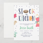 Invitation Stock de la cuisine Fête des mariées Cuisine Cuisi (Devant / Derrière)