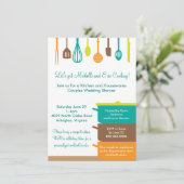 Invitation Stock de la cuisine Mariage nuptiale Couples douch (Debout devant)