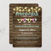 Invitation Stock de la douche Bar (Devant / Derrière)