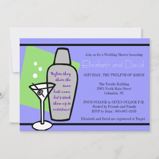 Invitation Stock de la douche du bar (Devant)