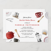 Invitation Stock de la Fête de l'mariée de cuisine (Devant / Derrière)