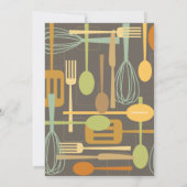 Invitation Stock de la Fête de l'mariée de style rétro de la  (Dos)