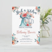 Invitation Stock de la Fête des mariées à thème Cuisine (Debout devant)